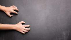 Nails scratching across a chalkboard 