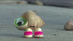 A screenshot of Marcel from Marcel the Shell With Shoes On