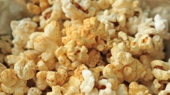 Close-up popcorn in a bowl