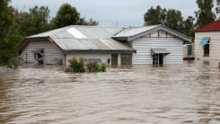 House in floodwaters