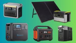 A collage of product images of the five recommended solar generators