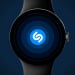 The Shazam app logo on an Android smartwatch.