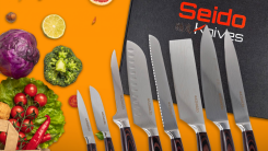 Seido Japanese Master Chef's 8-Piece Knife Set w Gift Box