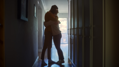 couple embracing to comfort each other