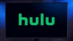 The Hulu logo displayed on a widescreen Smart TV