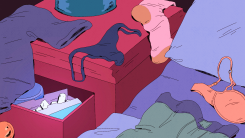 Messy bedroom 