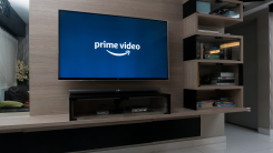 Amazon Prime video logo on a TV screen