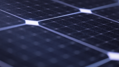 A close-up photograph of photovoltaic cells