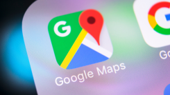 A screenshot of the Google Maps icon on a smartphone screen