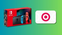 Promotional GiftCard $200 and Nintendo Switch on a teal and green gradient background.