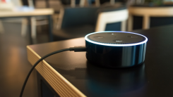 Amazon Echo Dot on a table