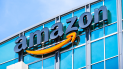 A photograph of an Amazon corporate building