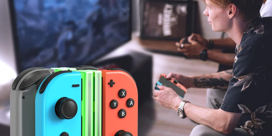 Switch Joy-Con Charging Dock with LED Indicator Lights